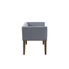 Slate Blue/Grey Upholstered Accent Bench w/Low Back & Flared Arms (Welburn-Slate Blue-Benches)