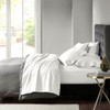 7pc White 800TC Cotton Rich Sateen Sheet Set - SPLIT KING (086569349101)