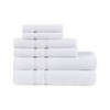 6pc White 100% Turkish Cotton 6 Piece Towel Set