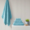 6pc Aqua 100% Turkish Cotton 6 Piece Towel Set (086569444745)