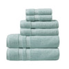 6pc Seafoam 100% Cotton Feather Touch Antimicrobial Towel Set (086569488640)