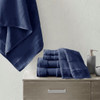 6pc Navy Turkish Cotton Soft Bath Towel Set (086569411112)