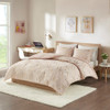 Blush Pink & Metallic Gold Reversible Comforter AND Decorative Shams (Ainsley-Blush)