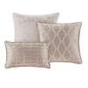 7pc Taupe Chenille Jacquard Textured Comforter Set AND Decorative Pillows (Ava-Taupe-Comf)