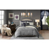 8pc Grey & Silver Velvet Embroidered Comforter Set AND Decorative Pillows (Sophisticate Velvet-Grey-Comf)