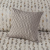  8pc Taupe & Grey Diamond Design Comforter Set AND Decorative Pillows (Sanctuary-Taupe/Grey-Comf)