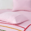 Pink w/Pom Pom Rainbows Comforter Set AND Decorative Pillows (Juniper-Pink-Comf)