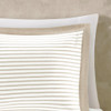 Tan & White Reversible Striped Down Alternative Comforter AND Shams (Hayden-Tan)