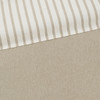 Tan & White Reversible Striped Down Alternative Comforter AND Shams (Hayden-Tan)