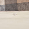 6pc Neutral Brown & Ivory Buffalo Plaid Duvet Cover Set AND Decorative Pillows (Ridge-Neutral-Duv)