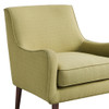 Green Mid-Century Accent Chair Solid Wood Legs & Removable Cushion (675716593988)