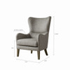 Grey Swoop Wing Chair Select Hardwoods & Plywood BirchWwood Legs (675716699499)
