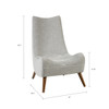  Tan Color Upholstered Accent Chair Birch Solid Wood legs (086569030252)