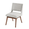 Set of 2 Light Grey Upholstered Dining Chairs Rubber Solid Wood Legs (086569955821)