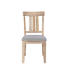 Set of 2 Natural Grey Upholstered Seat Dining Side Chairs (086569984906)