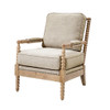 Taupe Upholstered Accent Chair Solid Wood Legs & Frame (086569177964)