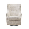 Cream Color Swivel Glider Chair w/Button Tufted high Back Fully Assembled (086569251114)