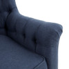 Blue Swivel Glider Chair w/Hand-Tufted Back Detailing (086569325846)