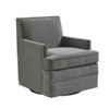 Grey Upholstered Swivel Chair Solid Wood & Plywood Frame (086569565457)