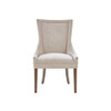 Set of 2 Cream Upholstered Dining Side Chairs w/Solid Wood legs (086569329653)