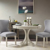 Light Grey Upholstered Dining Side Chair w/Solid Wood Legs