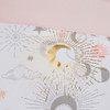 Girls Pink & Grey Stars & Moons Metallic Comforter Set AND Decorative Pillow (Celia-Blush/Gold)