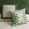 7pc Green & Beige Microsuede Comforter Set AND Decorative Pillows (Palmer-Green)