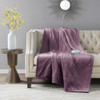 Purple Plush Heated Ultra Soft Plush Throw 50x60" (086569472359)