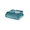 Teal Plush Heated Ultra Soft Plush Throw 50x60" (086569472366) 