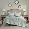 Aqua Green Ultra Plush Textured Medallion Comforter AND Decorative Shams (Arya-Aqua)