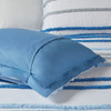 Boys Blue & White Reverisble Explore Shark Comforter Set & Decorative Pillows (Haisley-Blue-Comforter)