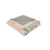 3pc Blush Pink & Grey Patchwork Cotton Coverlet AND Decorative Shams (Ani-Blush/Grey-cov)