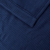 Navy Blue Electric Textured Microfleece Heated Year Round Blanket (Electric Micro-Navy-Blanket)