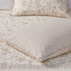 3pc Cream & Blush Pink Floral Reversible Coverlet AND Decorative Shams (Amber-Cream/Blush-cov)