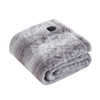 Grey Oversized Heated Faux Fur Wrap w/Built-in Controller - 50x64" (Zuri Faux Fur Heated Wrap-Grey)