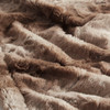 Tan Brown Oversized Heated Faux Fur Wrap w/Built-in Controller - 50x64" (Zuri Faux Fur Heated Wrap-Tan)