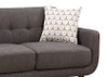 Charcoal Mid-Century Polyester Fabric Love Seat