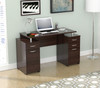 Espresso Finish Wood Computer Desk with Four Drawers