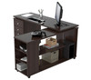 Espresso Finish 3 Drawer L Shape Computer Desk with Storage