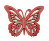 18.5" x 23" x 4" Red Rustic Butterfly Wooden  Wall Decor