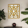 1.25" x 23.25" x 23.25" Bright Gold Mirrored Wooden  Wall Decor