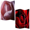 1" x 48" x 72" Multi Color Wood Canvas Rose  Screen