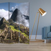 1" x 48" x 72" Multi Color Wood Canvas Machu Picchu  Screen