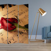 1" x 48" x 72" Multi Color Wood Canvas Music  Screen