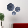 14" Gray Round Modern Spiral Wall Art