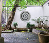 28" Gray Round Modern Spiral Wall Art