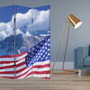 1" x 48" x 72" Multi Color Wood Canvas Model American Flag  Screen