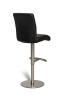 38" Black Eco Leather and Steel Bar Stool