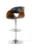 36" Black Leatherette  Veneer  and Steel Bar Stool