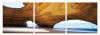 24" Multicolor Canvas 3 Horizontal Panels Photo